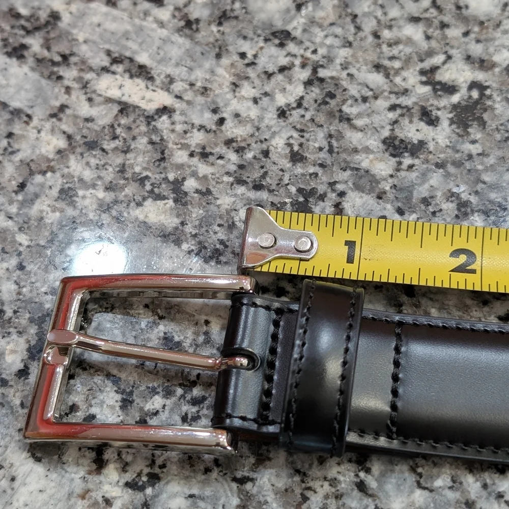 ✨ Brooks Brothers Made in Italy Leather Belt | Black | Luxury Classic Dress Belt